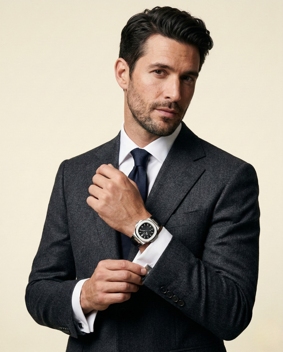 The Black Leather Watch