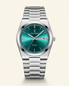 Steel Watch Emerald Dial