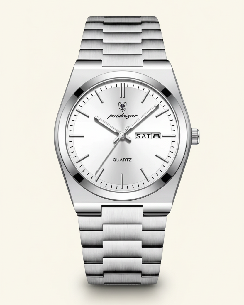 Steel Watch Emerald Dial