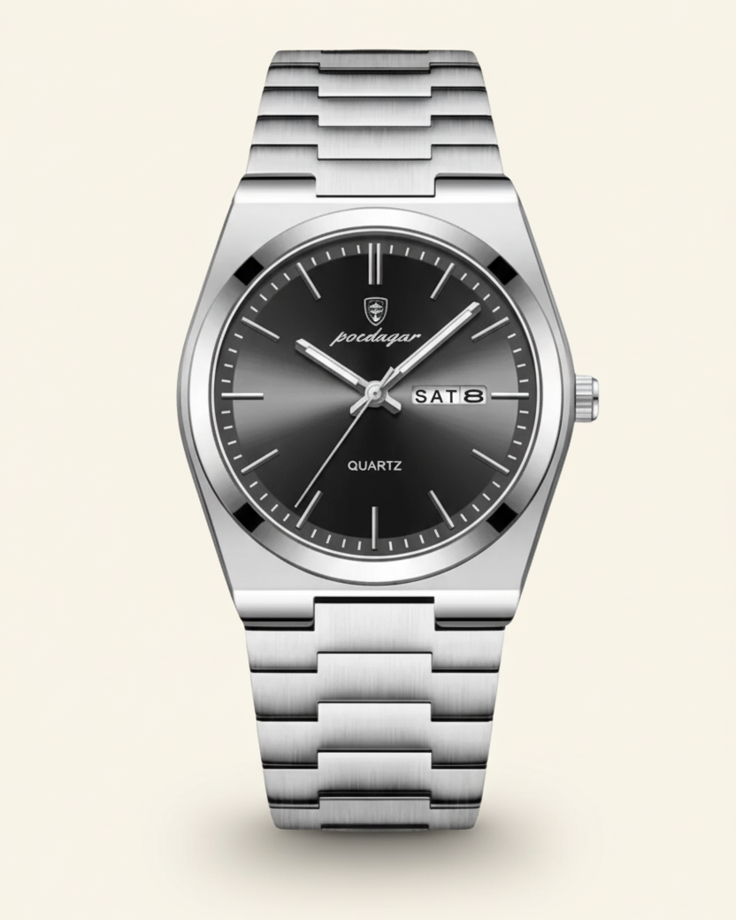 Steel Watch Emerald Dial