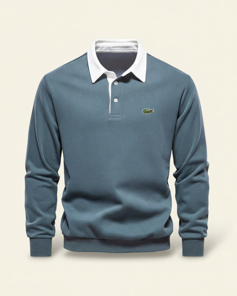 LC Refined Long-Sleeve Polo Fleece