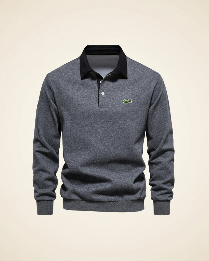 LC Refined Long-Sleeve Polo Fleece