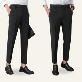 Calca Masculina Slim Old Money Anti Amassado Darvon Preta