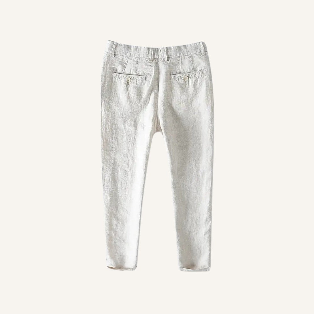 Calça Masculina de Linho Bianco Bege