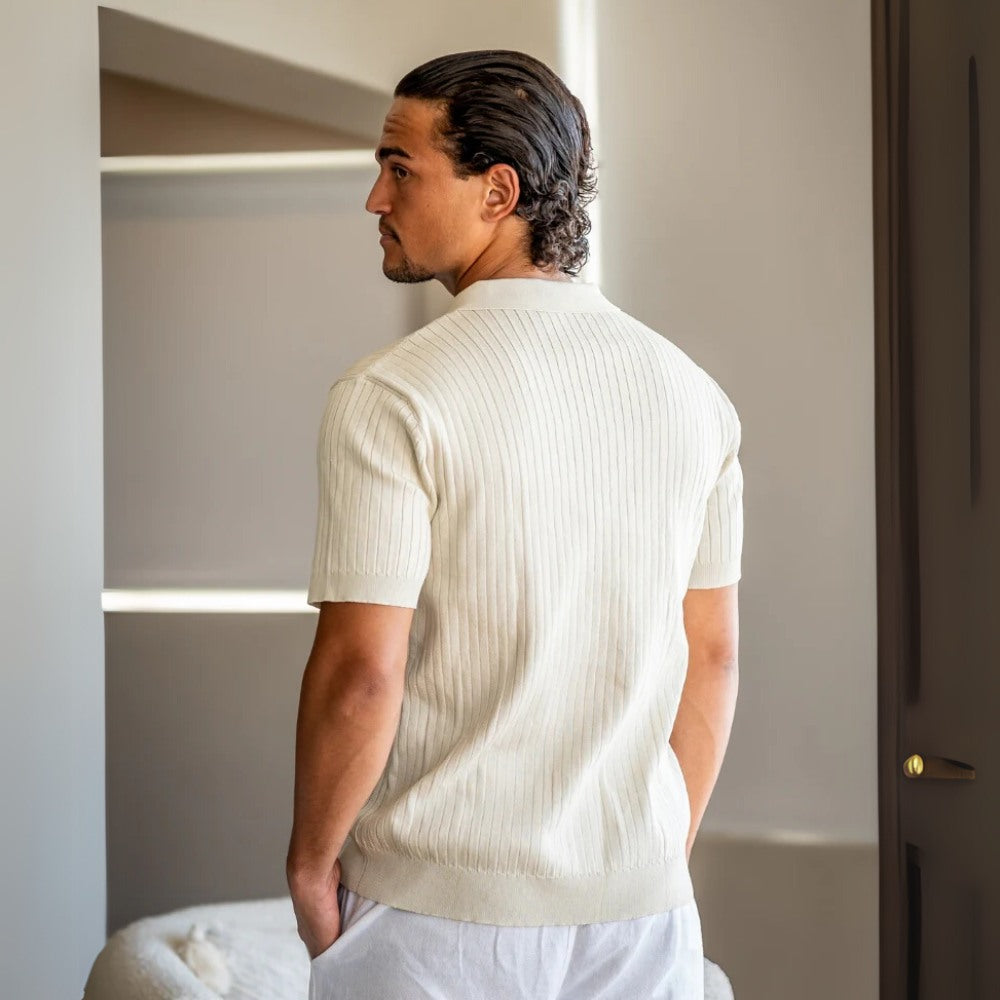 Camisa Polo Canelada Premium Sollome Bege