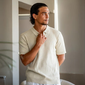 Camisa Polo Canelada Premium Sollome Bege