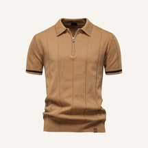 Men’s Quarter Zip Polo – Vissori light brown