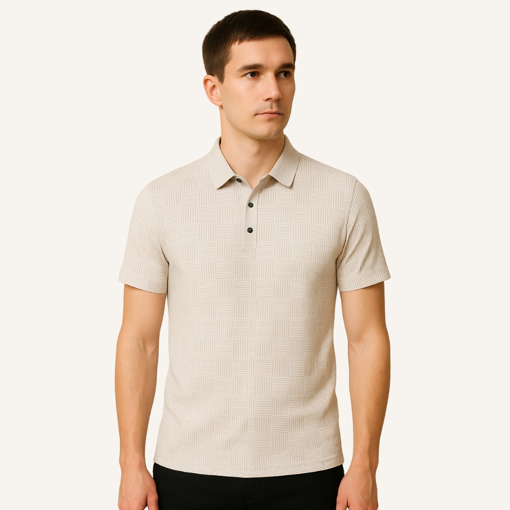 Camisa Polo Masculina Old Money Amalfi bege