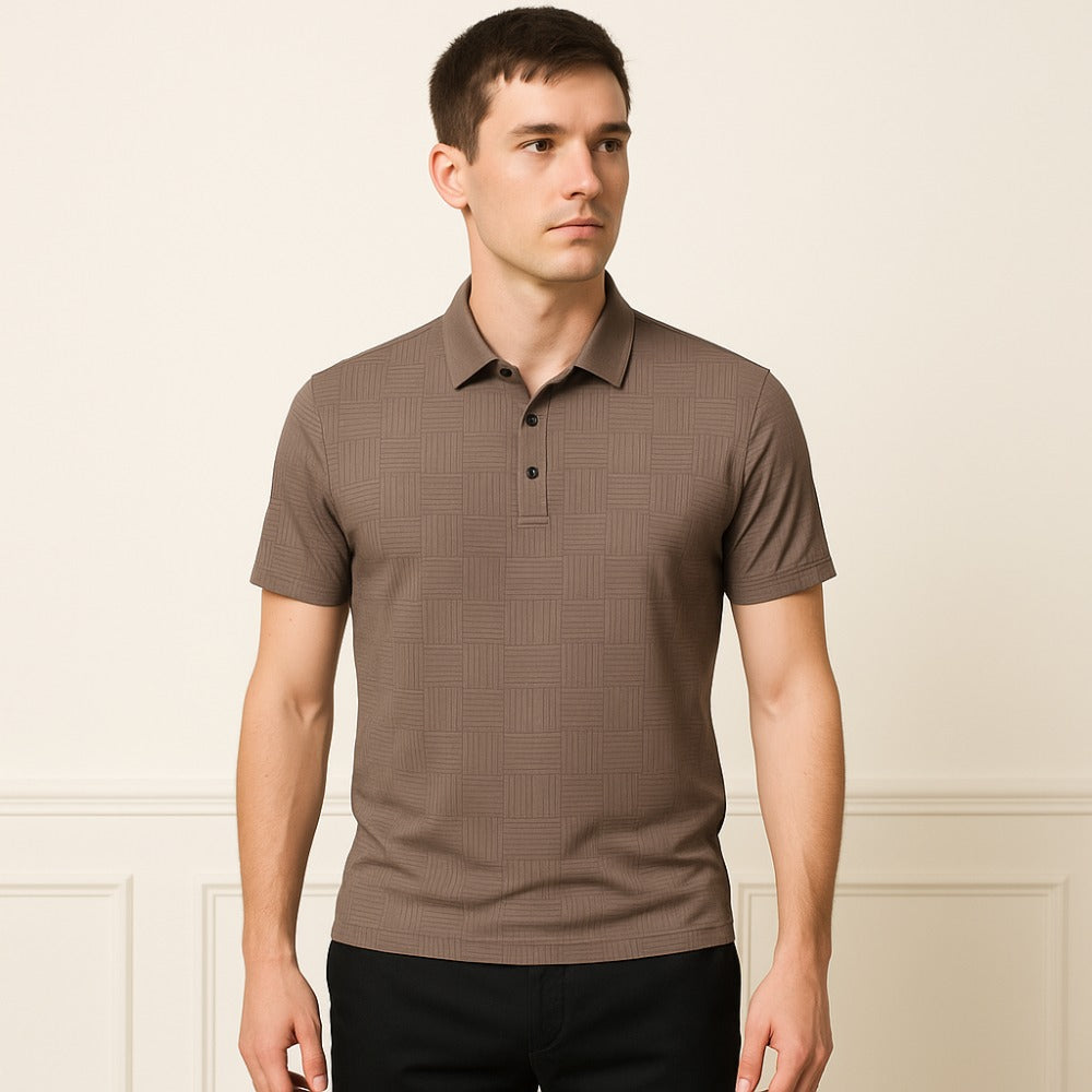 Camisa Polo Masculina Old Money Amalfi marrom