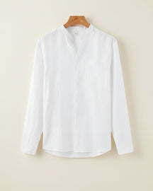 Camisa de Linho Masculina Manga Longa Milford branco