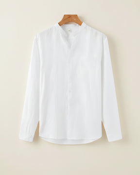 Camisa de Linho Masculina Manga Longa Milford branco