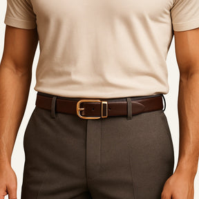Cinto de Couro Masculino Civano Prime Marrom