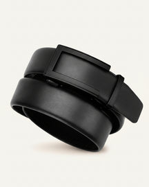 Cinto de Couro Masculino Monarch Civano Preto Fivela Preta