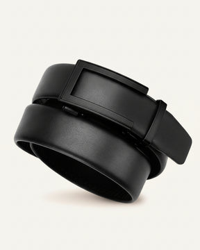 Cinto de Couro Masculino Monarch Civano Preto Fivela Preta