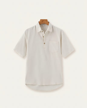 Linen Polo Shirt - Casablanca