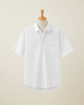 Linen Polo Shirt - Casablanca white