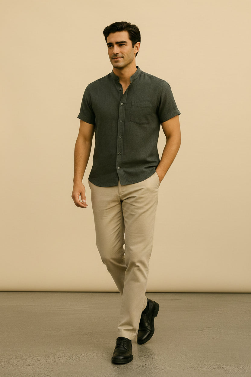 Linen Shirt - Beaumont Grey