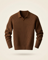 The Belmont Ribbed Polo Sweater