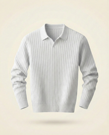 The Belmont Ribbed Polo Sweater