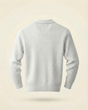 The Belmont Ribbed Polo Sweater