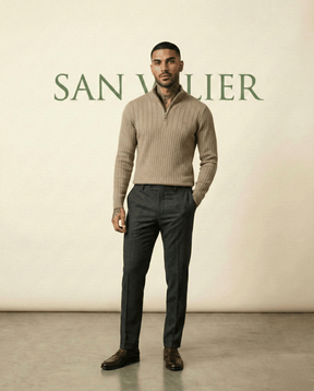Quarter-Zip Sweater Ribbed Heritage