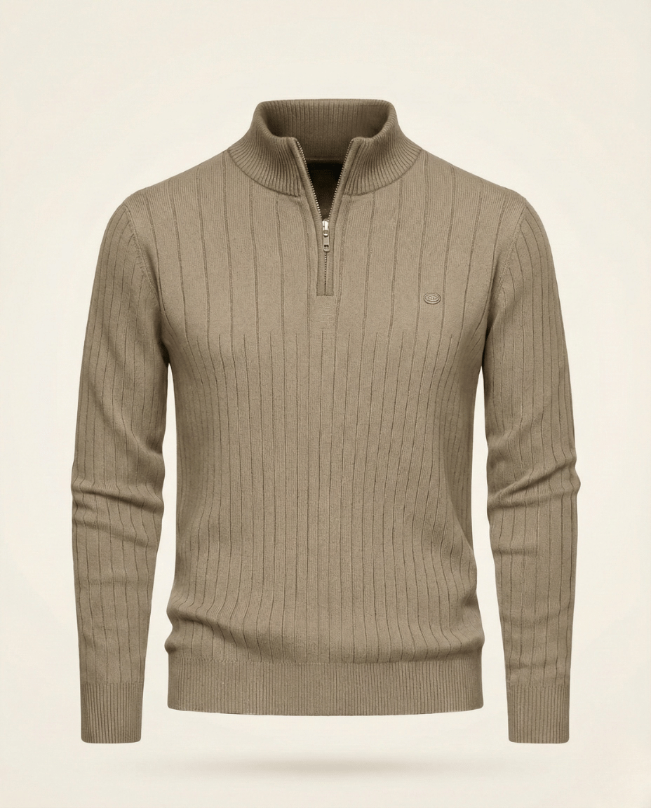 Quarter-Zip Sweater Ribbed Heritage