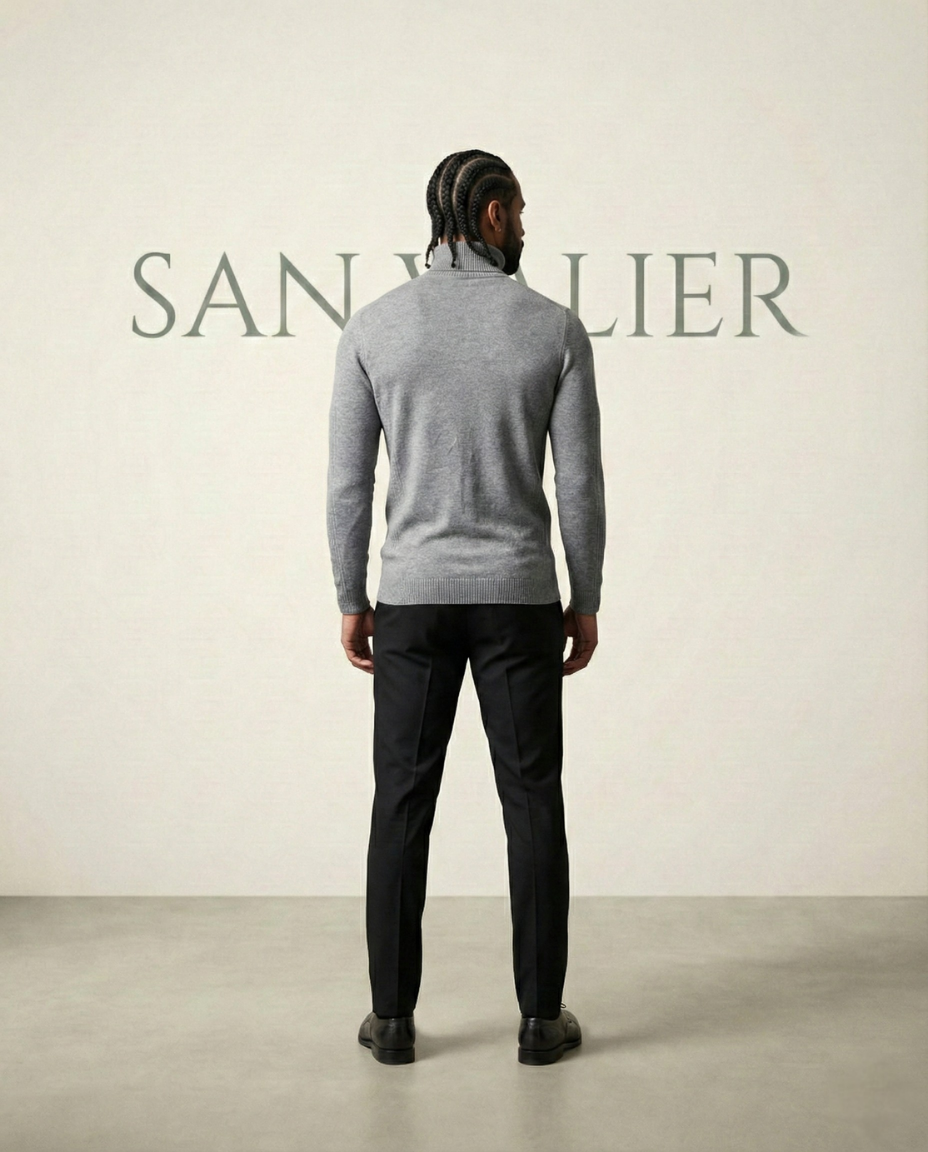 Pullover Sweater Refined Neck