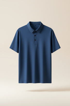 Men’s Premium Ice Silk Polo Shirt – Wrinkle-Resistant navy blue