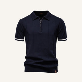 Men’s Quarter Zip Polo – Vissori navy blue