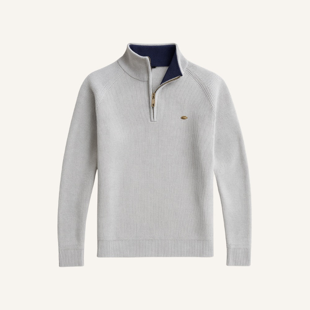 Men’s Quarter Zip Sweater – Signature grey