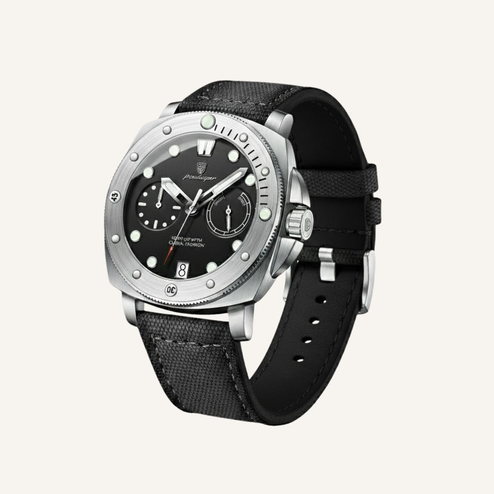 Mens Luxury Military Watch - Heritage Black