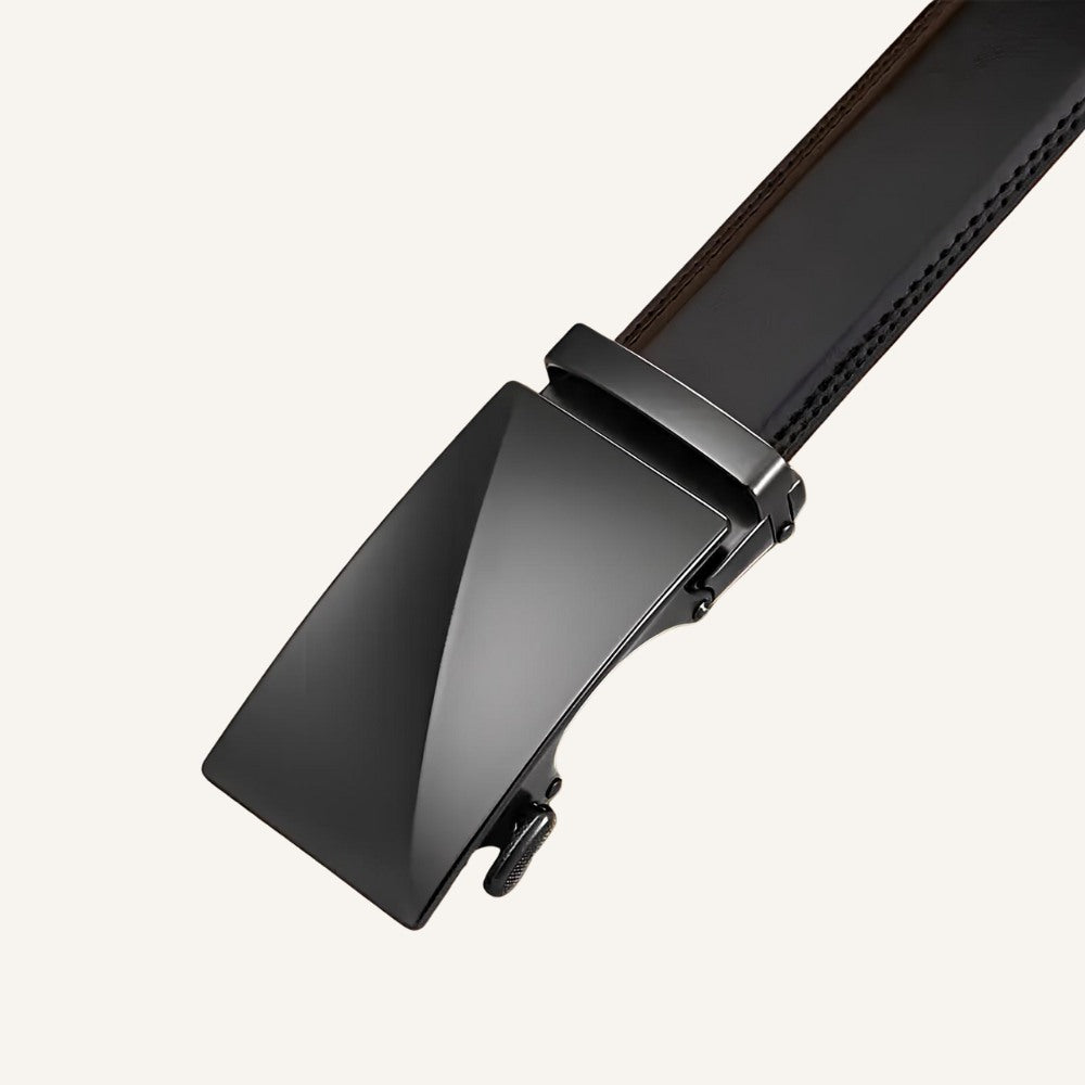 Mens Premium Leather Belt – Regener Black