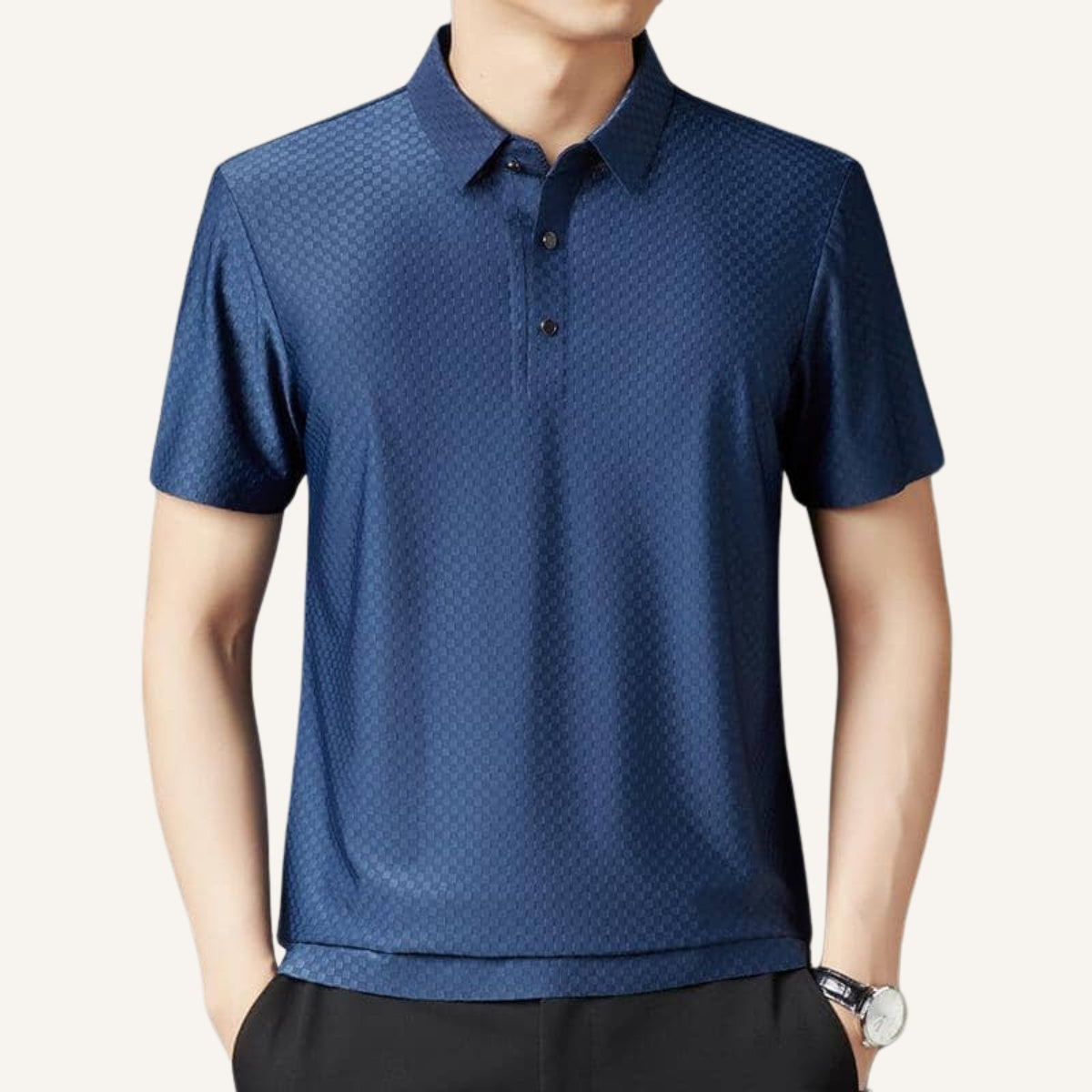 Mens Premium Nylon Polo Shirt - Hilton Blue
