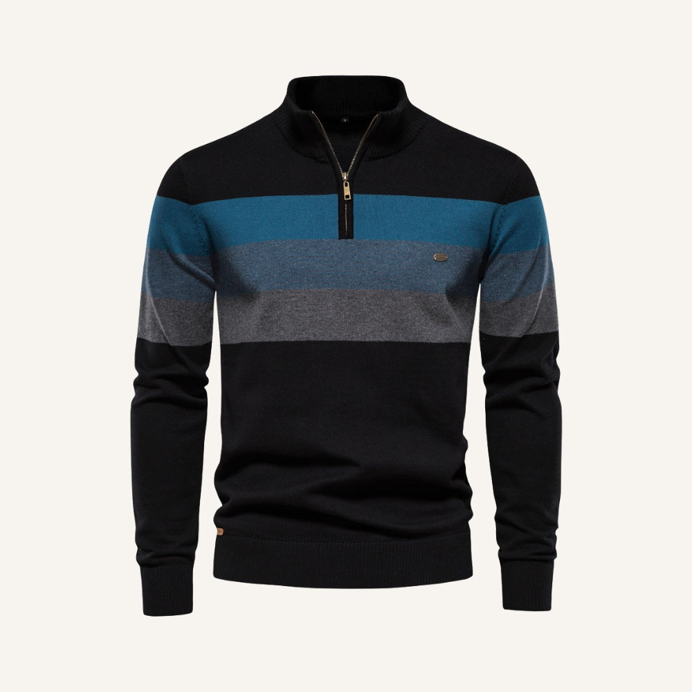 Mens Quarterzip Sweater – Pesson Avelin Preto