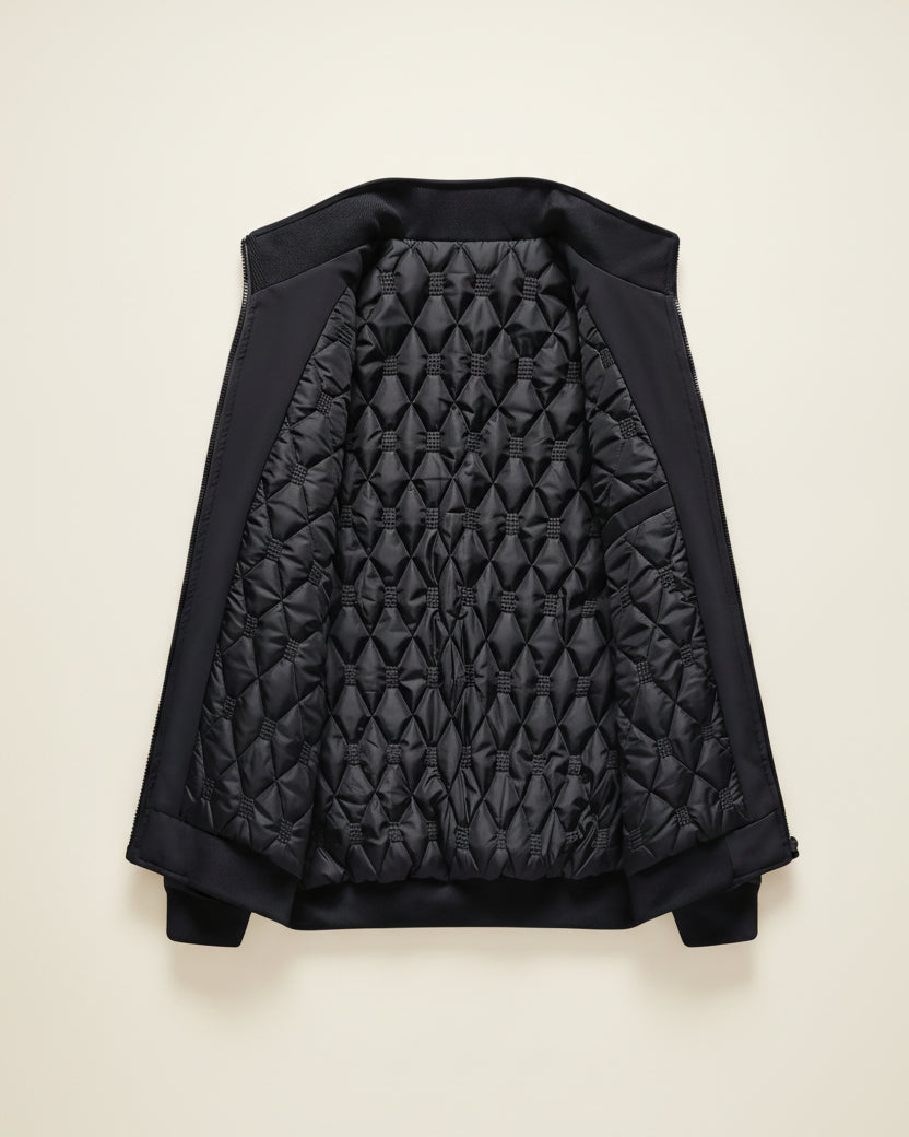 Mens Samour Lined Winter Jacket Black