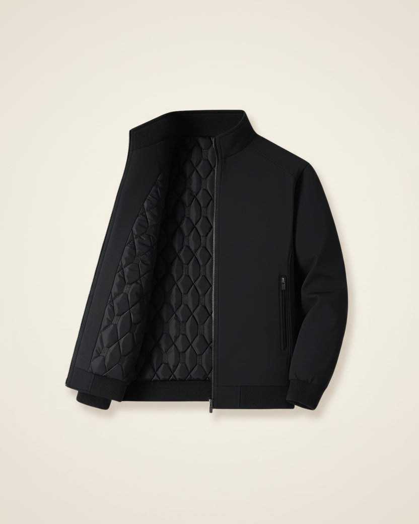 Mens Samour Lined Winter Jacket Black