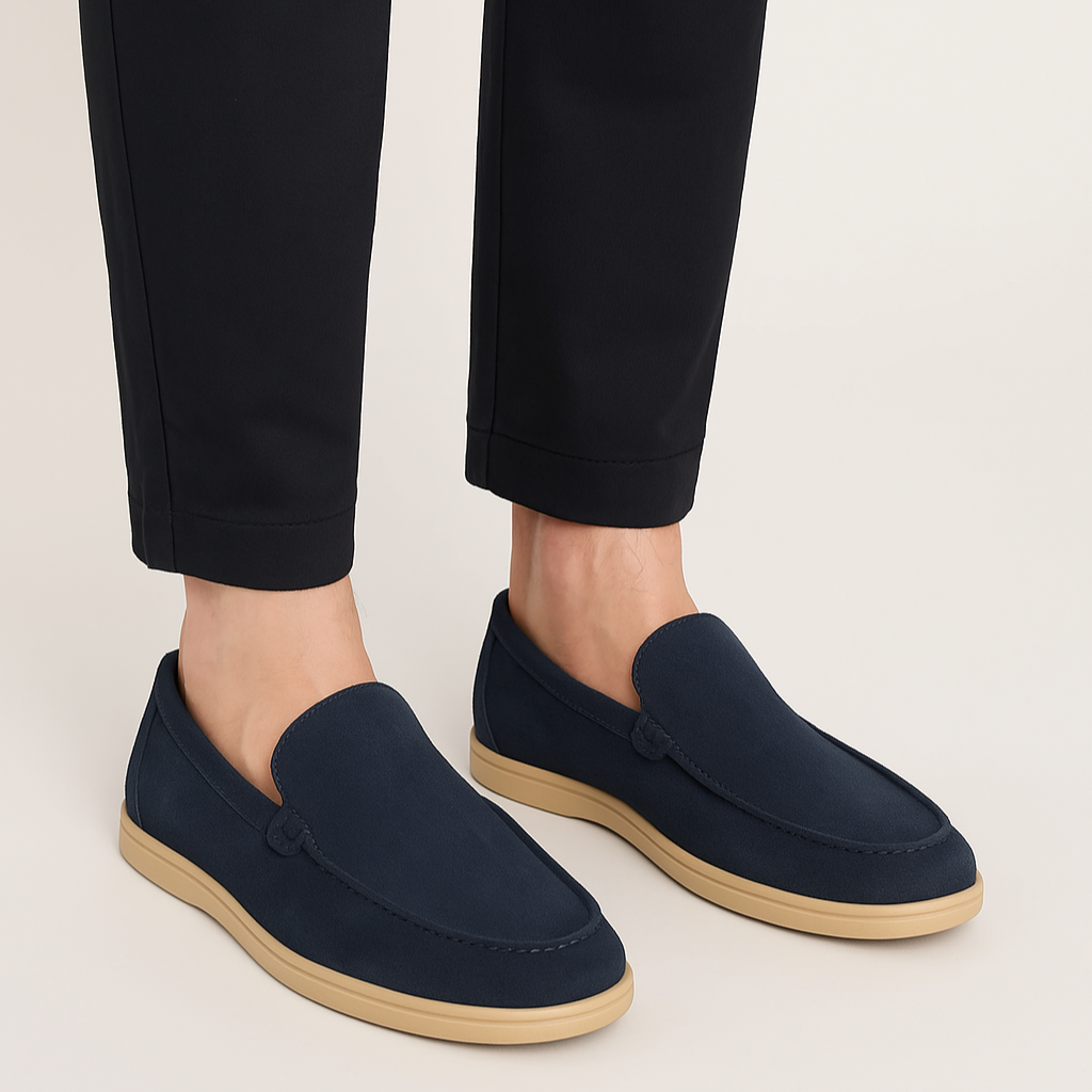 Mens Suede Loafer – Ardeni Navy Blue