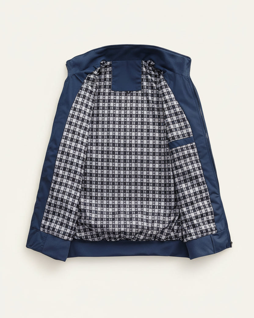 Mens Winter Lined Jacket - Becker Navy Blue