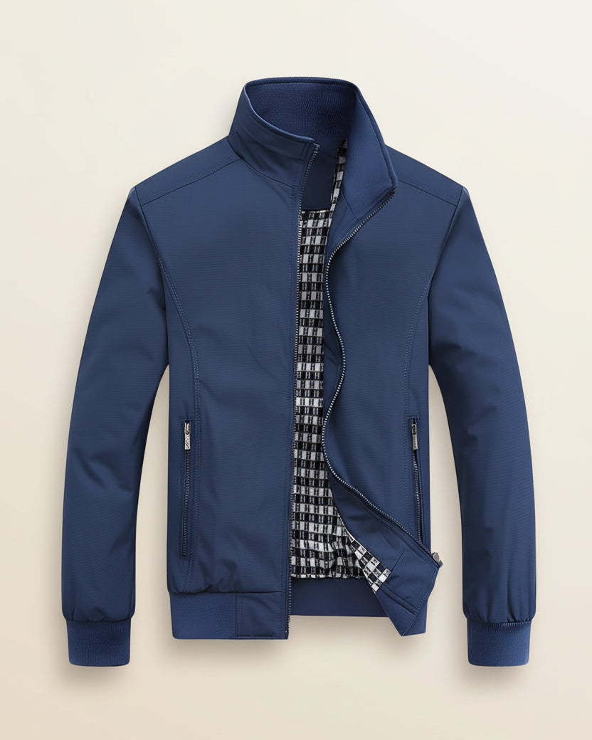 Mens Winter Lined Jacket - Becker Navy Blue