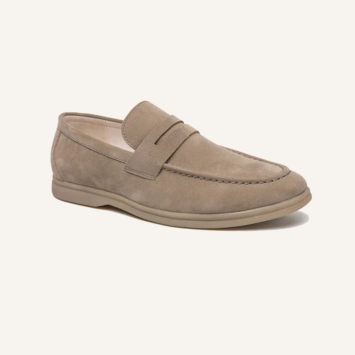Mocassim Loafer de camurca Masculino Master marrom claro
