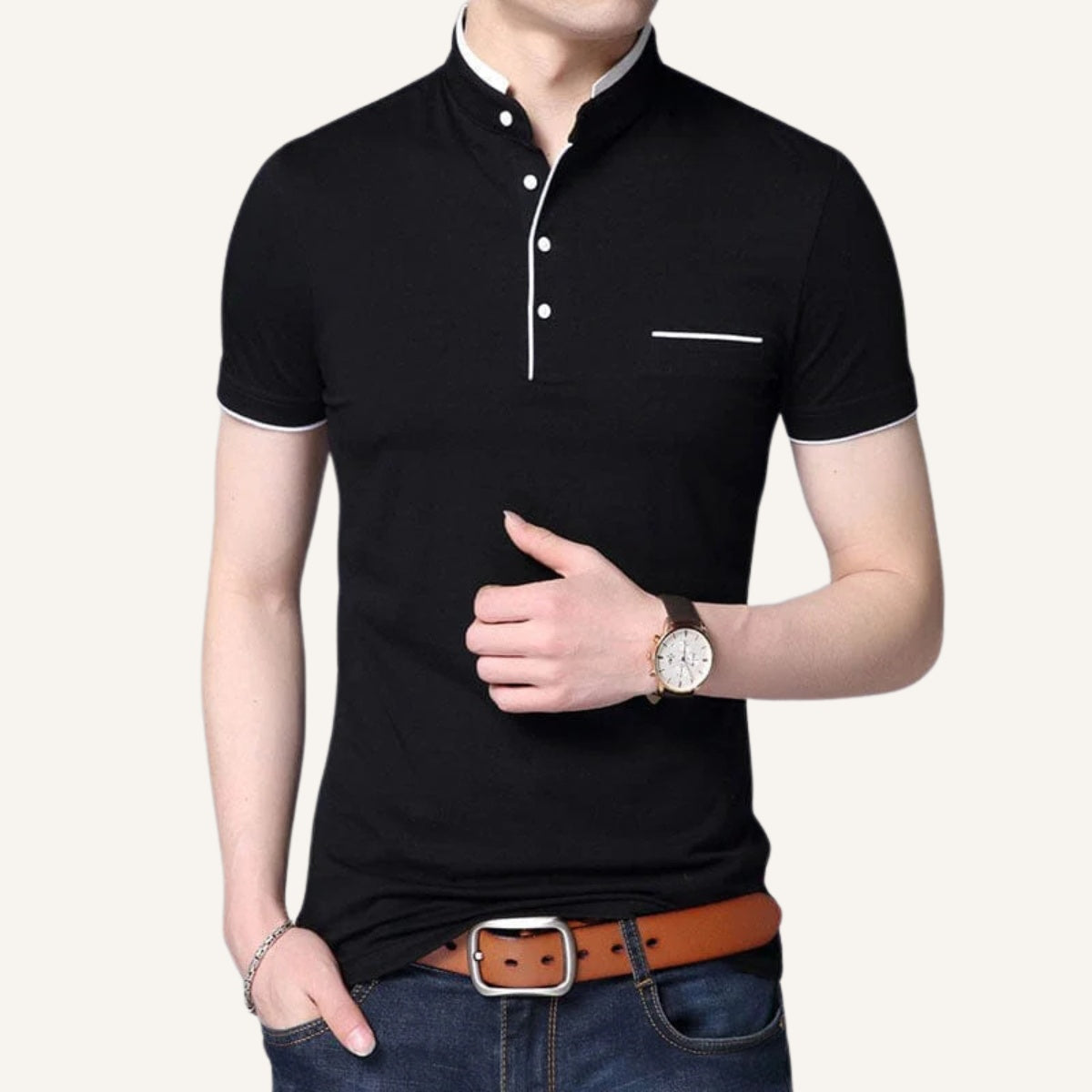 Napolli Mens Premium Polo Shirt Black
