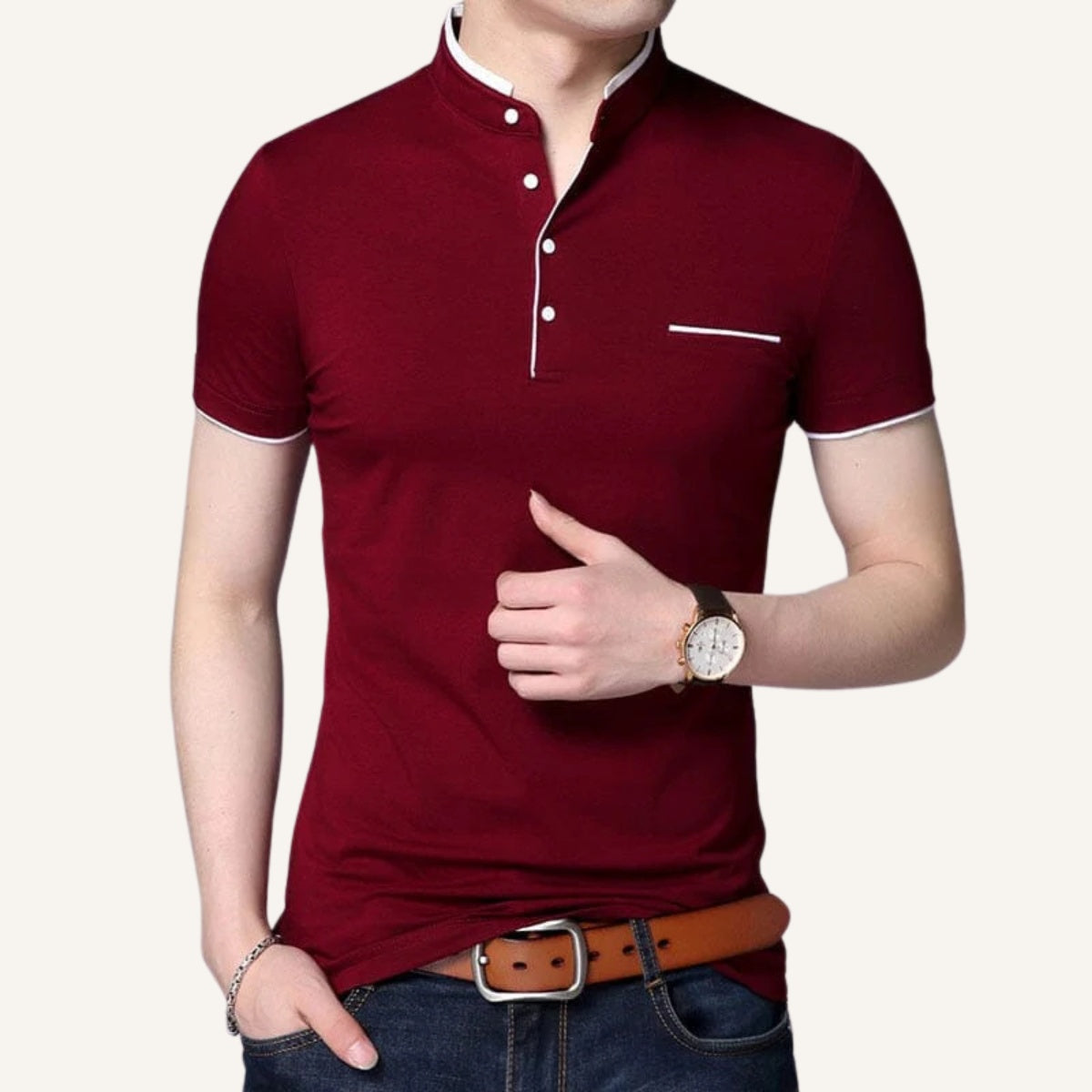 Napolli Mens Premium Polo Shirt Red