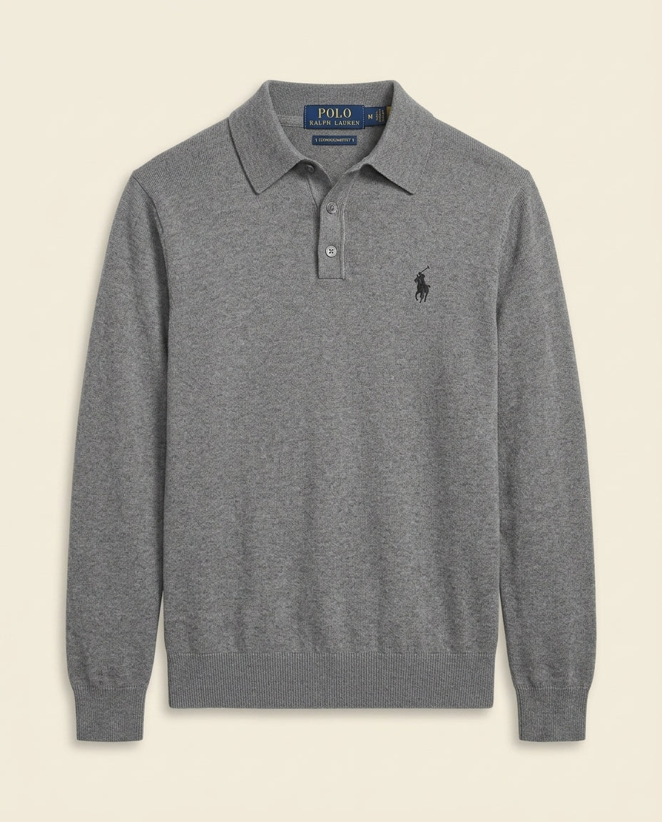 RL Timeless Crewneck Knit Sweater - Burgundy
