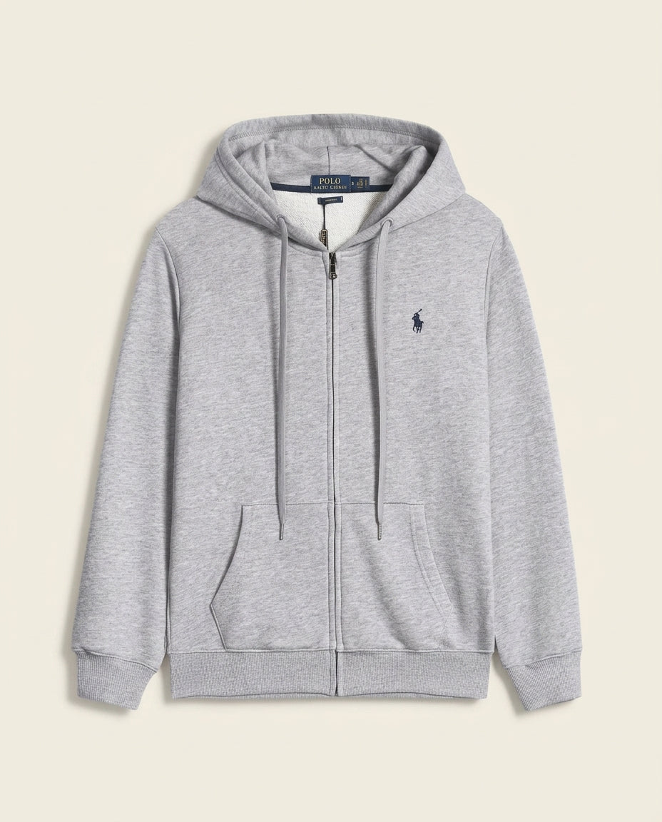 RL Signature Pullover Hoodie - Heather Grey