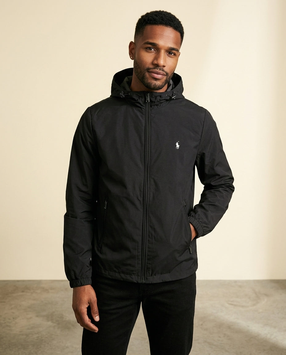 RL Classic Zip Bomber Jacket - Navy Blue