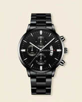 GV Signature Black Chronograph Watch - All Black
