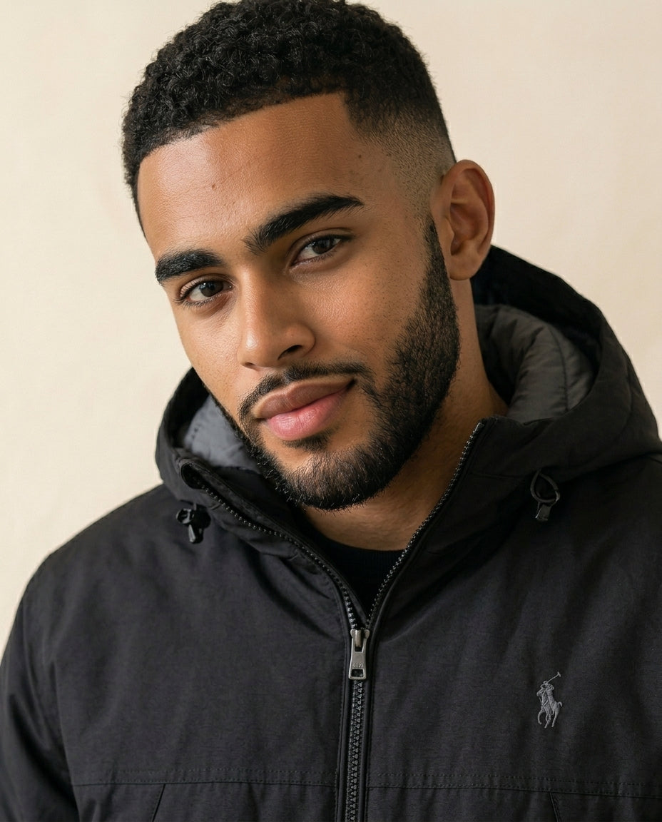 RL Signature Hooded Windbreaker - Navy Blue