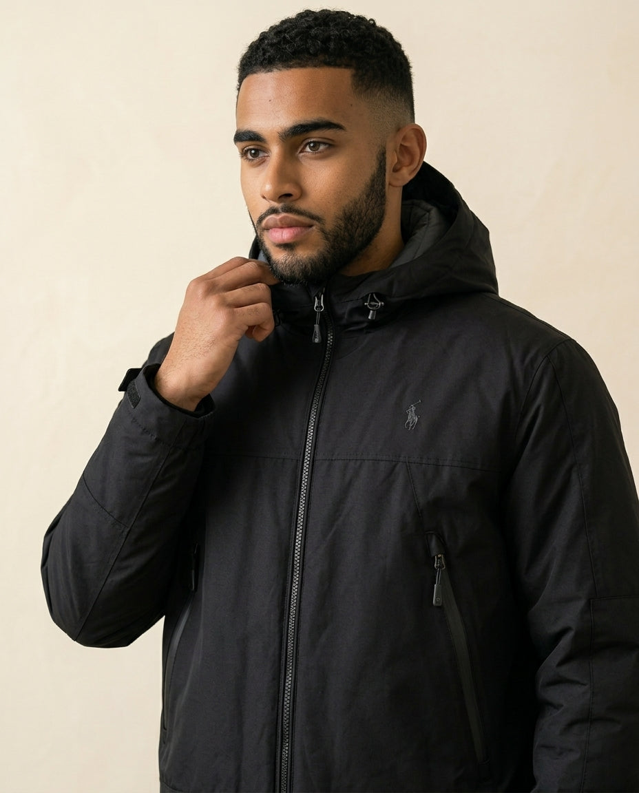 RL Signature Hooded Windbreaker - Navy Blue
