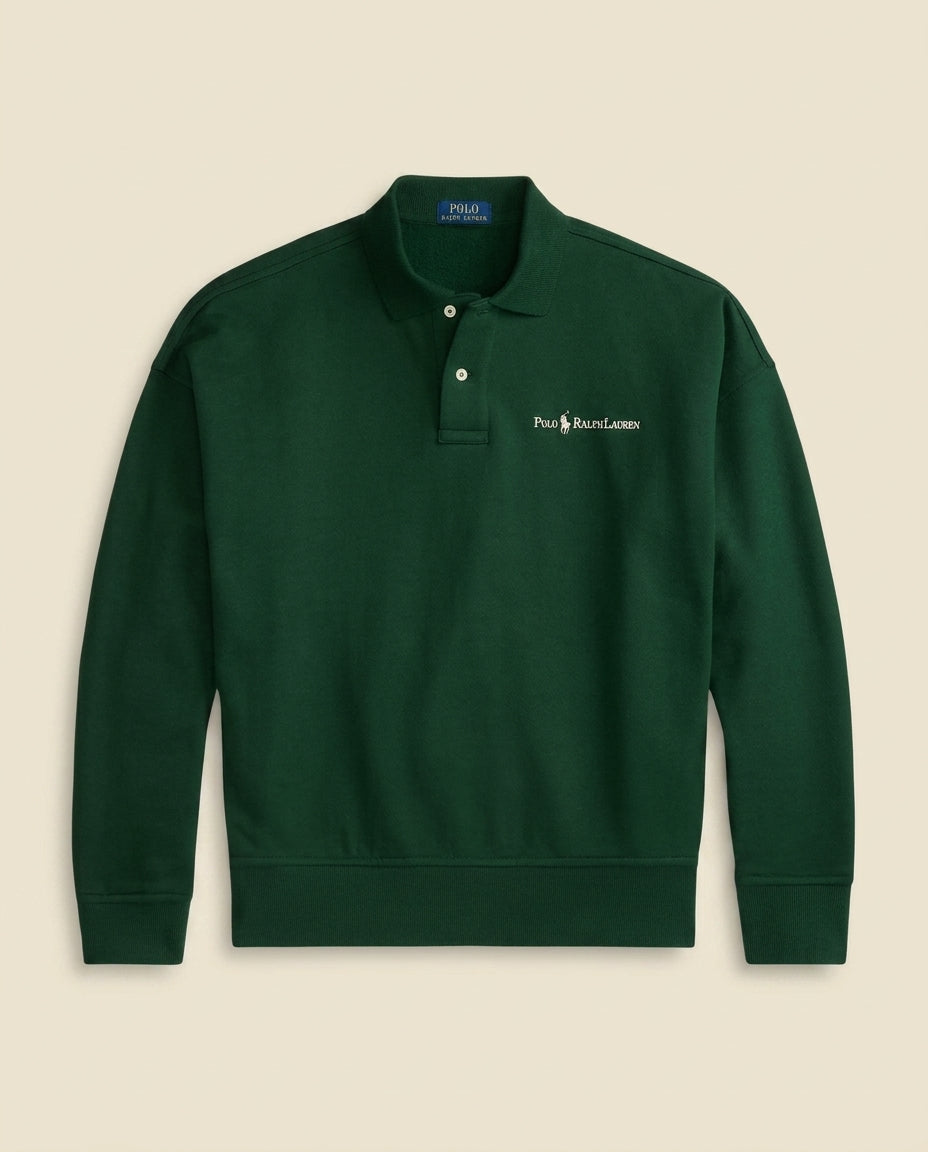 RL Prestige Quarter-Zip Pullover - Forest Green