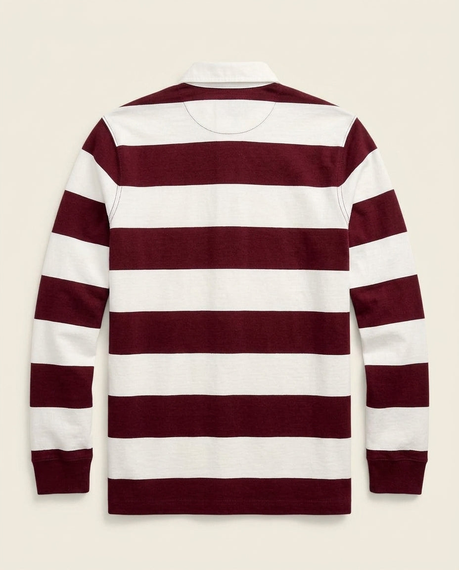 RL Signature Rugby Jersey Classic - Burgundy + White - view 2
